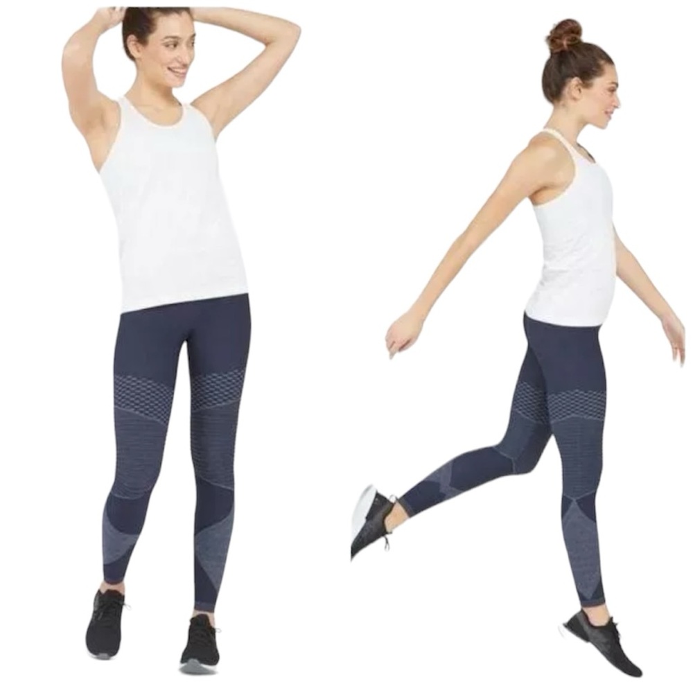 SPANX Seamless Moto Legging- Indigo Sky Size Small NWT - Picture 2 of 10